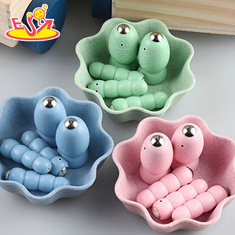 New design educational wooden pull along toys for kids W05C146
