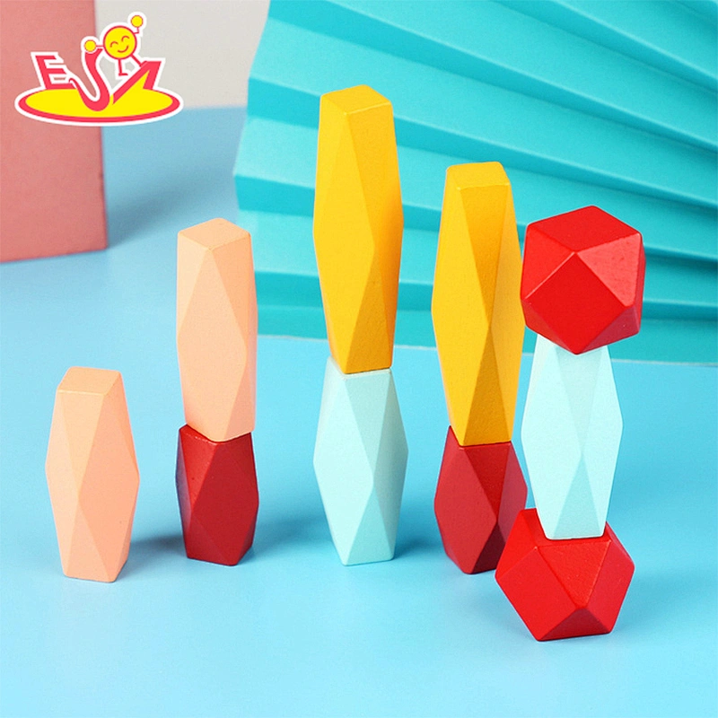 2021 Popular early educational stacking block toy 12 colors friends peg dolls W13A247