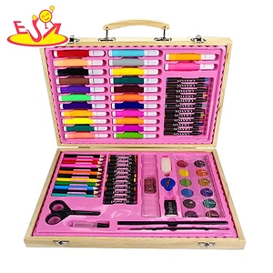 Hot sale 86PCS drawing set in wooden case for kids  W12B183