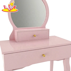 Customize wooden girls pink dressing table for wholesale W08H140A