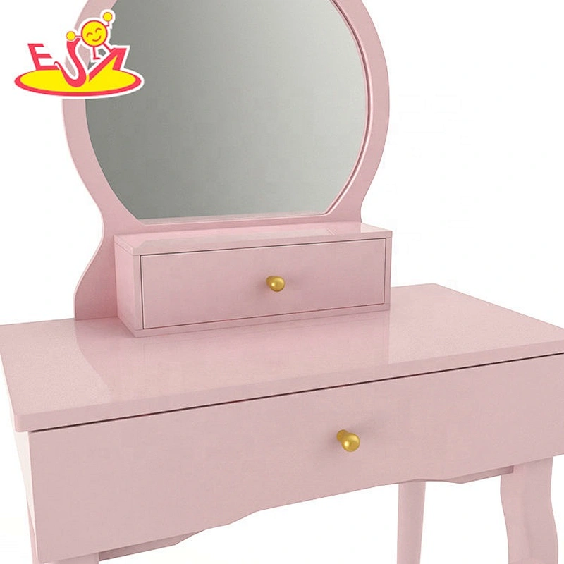 Customize wooden girls pink dressing table for wholesale W08H140A
