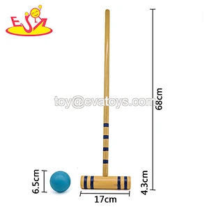 Premium garden 6 player croquet sets with wooden balls W01D043B