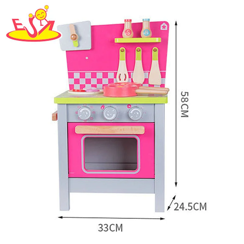 Customize preschool wooden kitchen set toys for kids W10C510