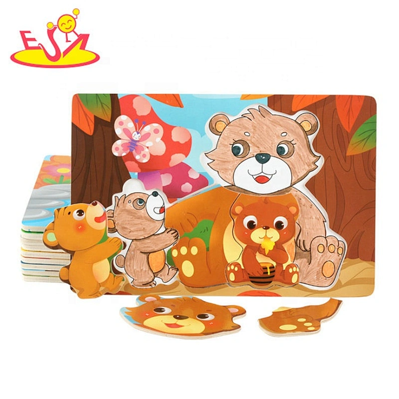 Wholesale Wooden Coloring graffiti shape puzzle fpr kids W14D226
