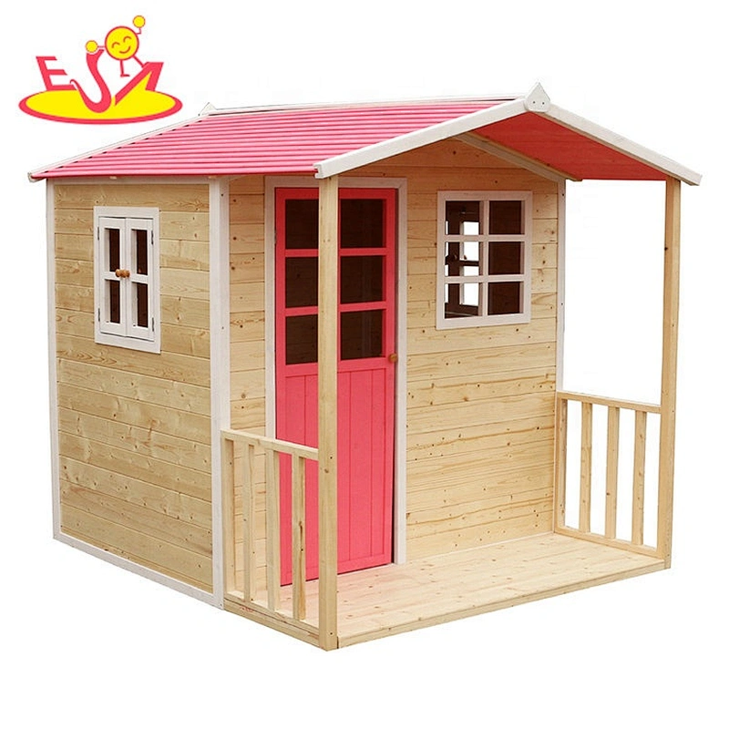 2021 Hot sale children outdoor wooden house toys for kids garden playing W01D088A