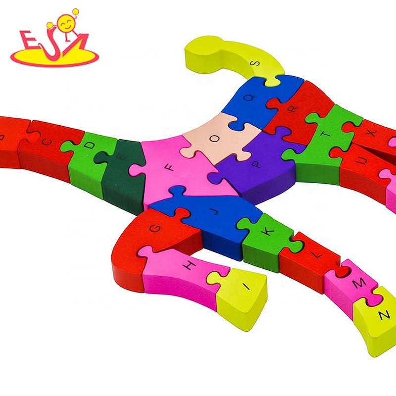 Customize kookaburra shape wood mosaic puzzle for toddlers W14I015