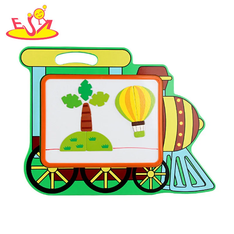Customize educational wooden magnet puzzle toy for kids W14J029