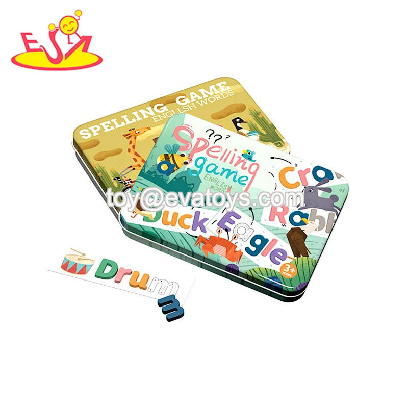 Whole sale preschool wooden cartoon study toys for kids W12E100