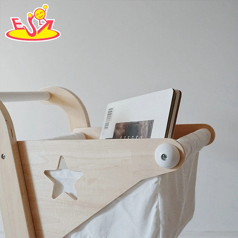 Hot sale preschool wooden baby push walker wooden block car for pretend play W16E170