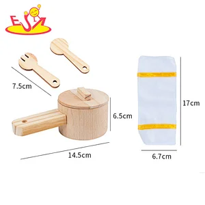 Customize wood oven kitchen toy with induction cooker W10C613