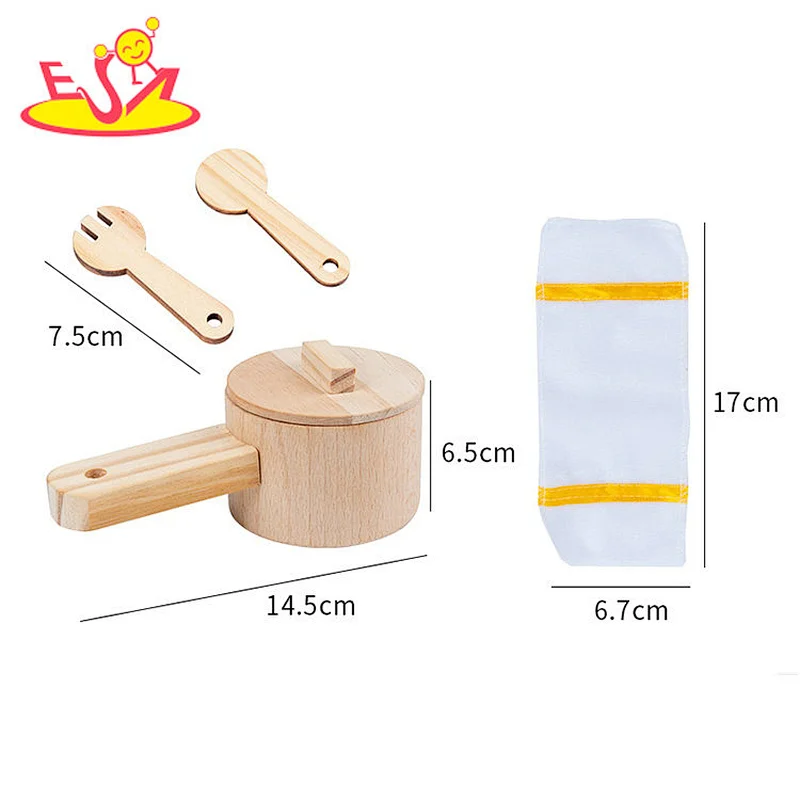 Customize wood oven kitchen toy with induction cooker W10C613