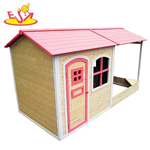 Children outdoor wooden house toys for kids garden playing W01D087A