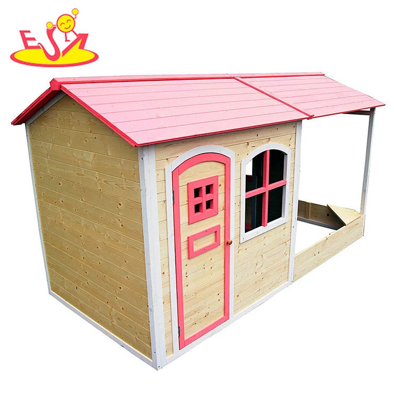 Children outdoor wooden house toys for kids garden playing W01D087A