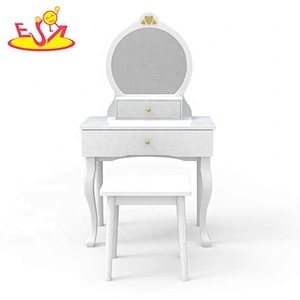 New hottest white wooden makeup table toy for girls W08H140B