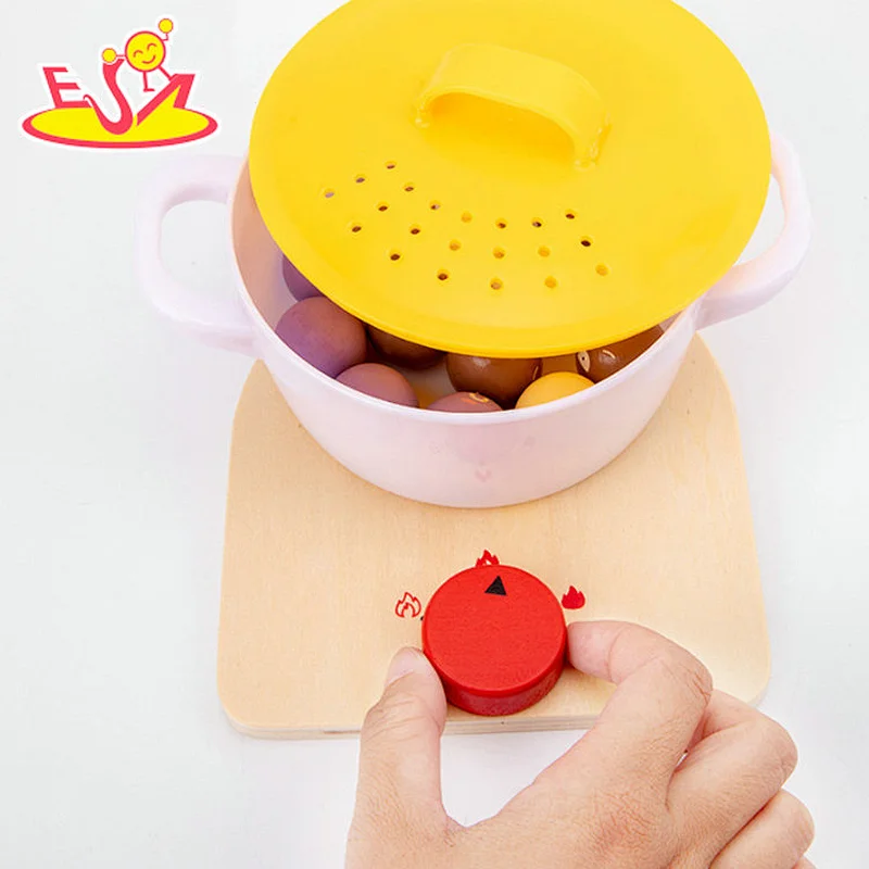 2021 wholesale role play wooden boiled dumplings set play set for children W10D315