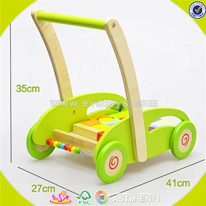 wholesale lovely wooden doll prams stroller for kids push W16E032