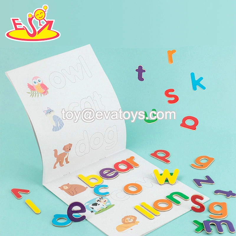Whole sale preschool wooden cartoon study toys for kids W12E100