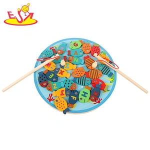 Top sale classical intelligent fishing wooden magnetic toys for kids W01A398