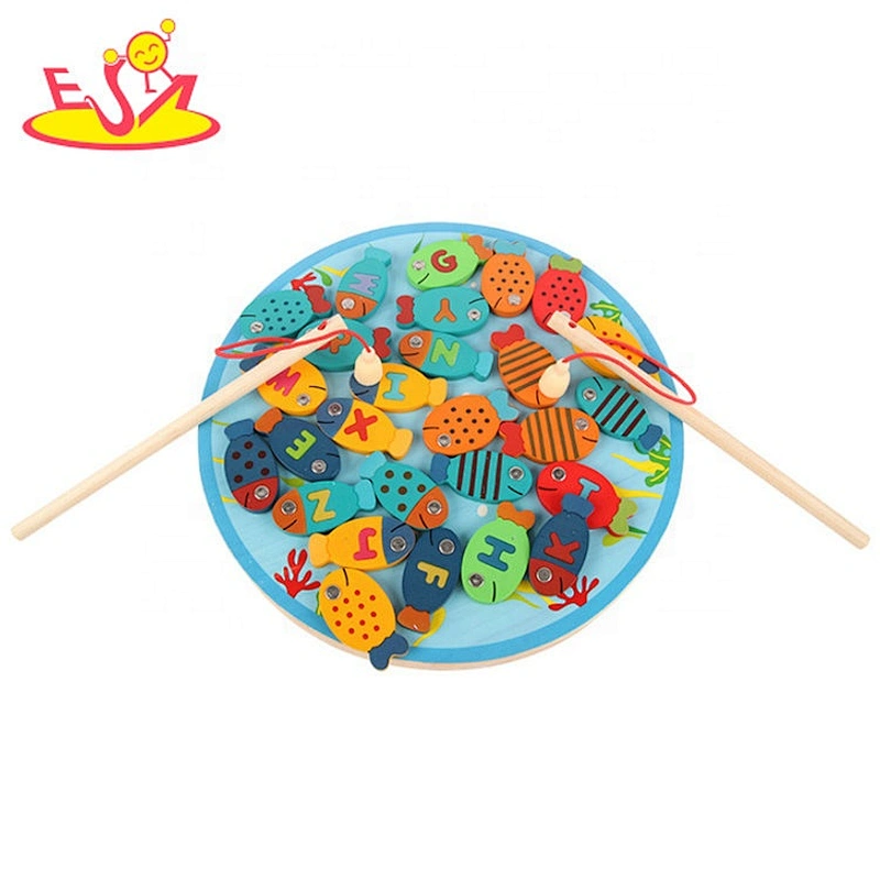 Top sale classical intelligent fishing wooden magnetic toys for kids W01A398