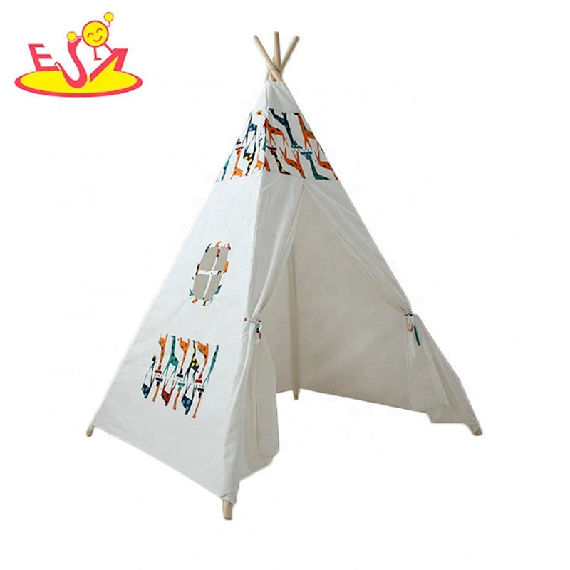 2021 Hot sale  foldable children play tents canvas playhouse toys for kids W08L045B