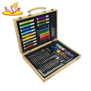 Most popular 67PCS drawing set in wooden case for kids gift W12B181