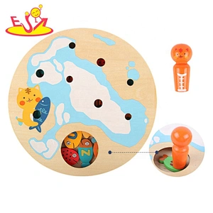 Top sale classical intelligent fishing wooden magnetic toys for kids W01A398