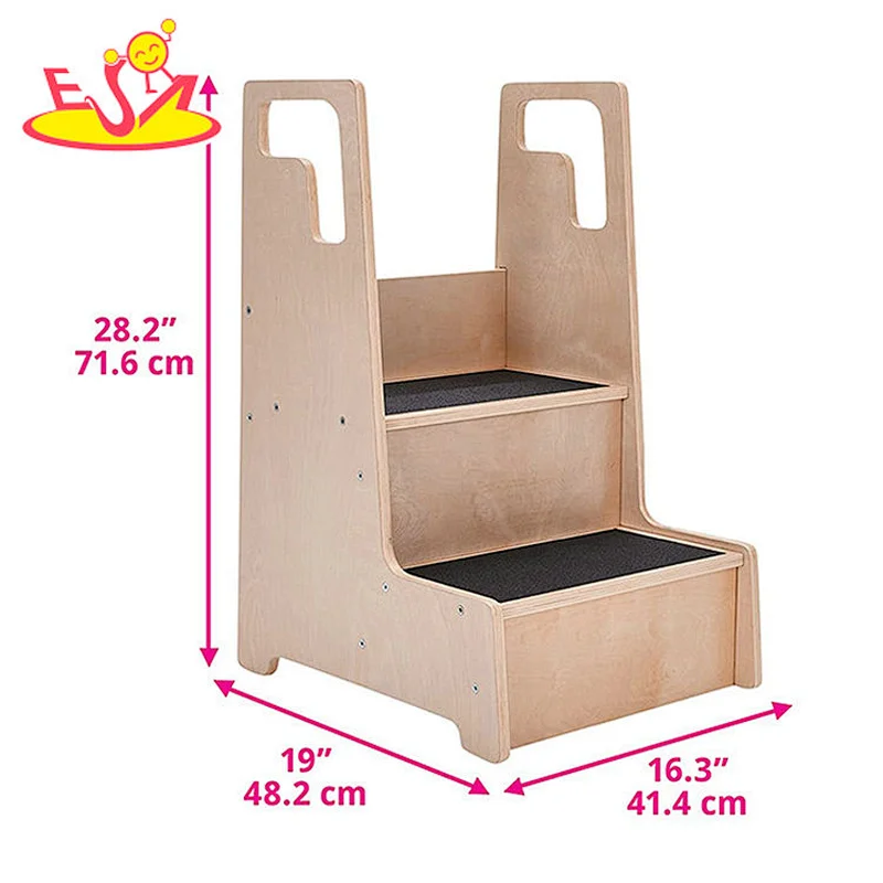 2021 New design kids step stool wooden furniture for living room W08G307