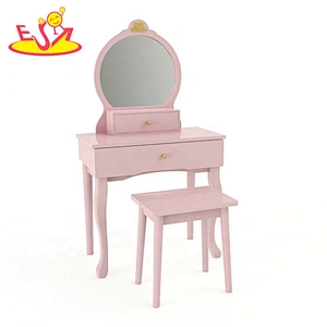 Customize wooden girls pink dressing table for wholesale W08H140A