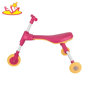 New style blue educational foldable wooden balance tricycle bike for children W16A042