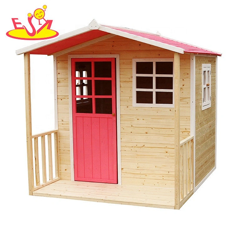 2021 Hot sale children outdoor wooden house toys for kids garden playing W01D088A