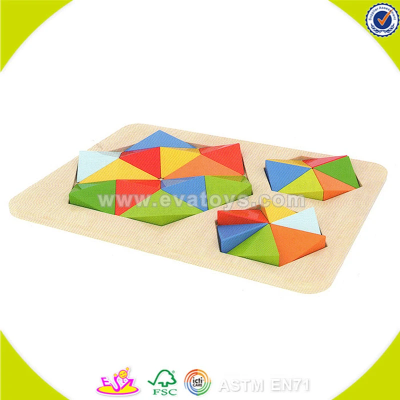 Wholesale colorful kids wooden geometric toy for learning W13E047