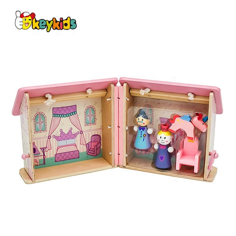 2021 New Arrived Educational Wood Doll house Toys For Kids W06A370