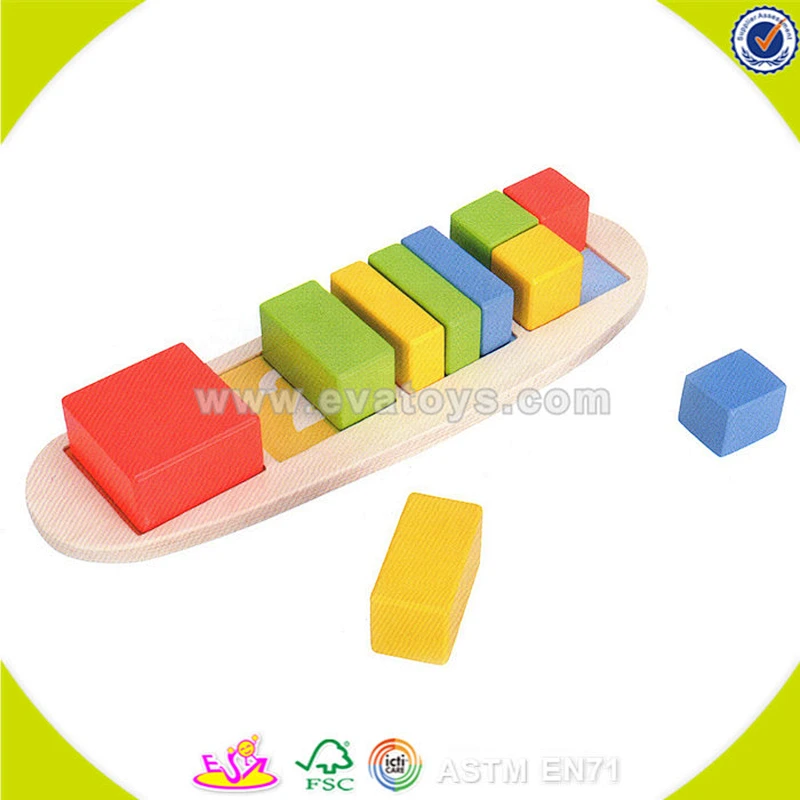 Wholesale colorful kids wooden geometric toy for learning W13E047