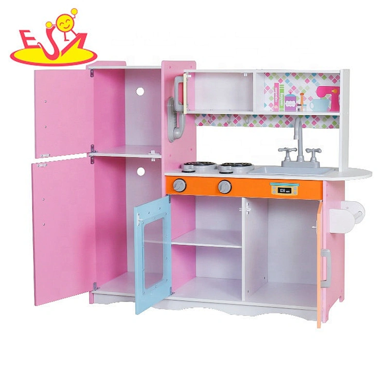 2021 New design interesting wooden kitchen for children W10C459