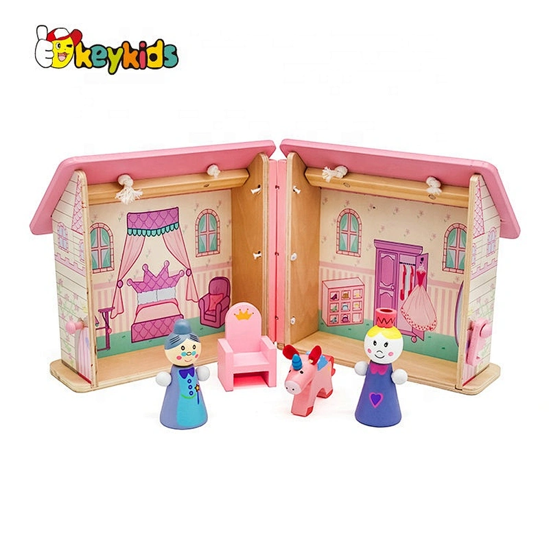 2021 New Arrived Educational Wood Doll house Toys For Kids W06A370