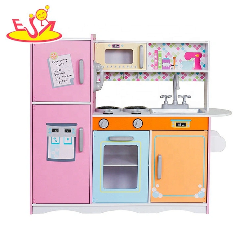 2021 New design interesting wooden kitchen for children W10C459