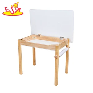 2021 New arrived functional educational DIY wooden Wooden table and chairs for kids W08G266