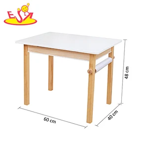 2021 New arrived functional educational DIY wooden Wooden table and chairs for kids W08G266