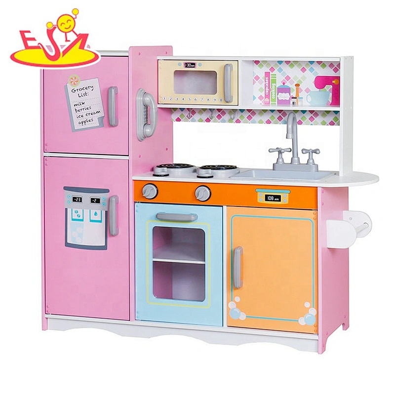 2021 New design interesting wooden kitchen for children W10C459