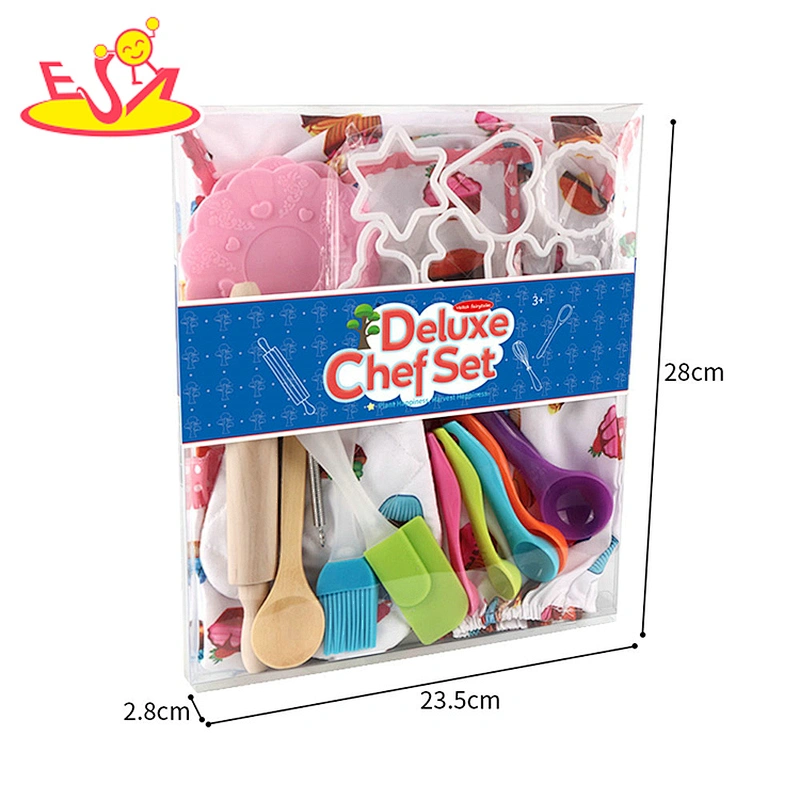 2021New Design deluxe chef set little Chef Wooden Toy for kids W10D319