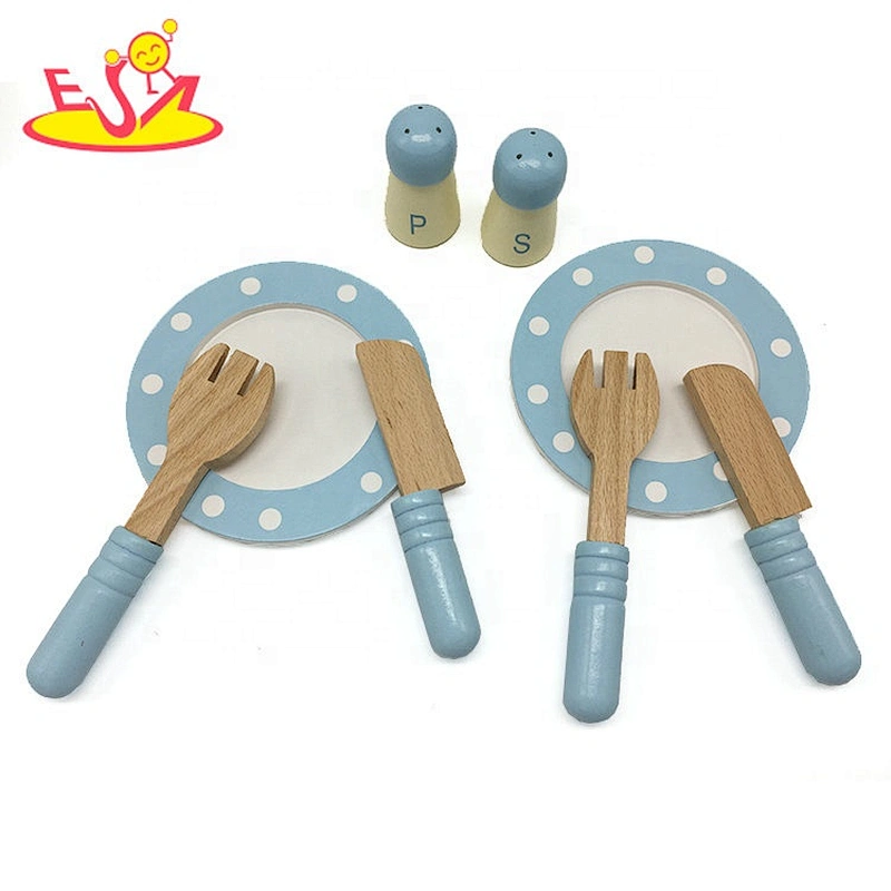 Wholesale educational wooden kitchen toy pots and pans set for children W10B300
