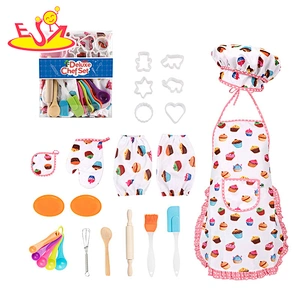 2021New Design deluxe chef set little Chef Wooden Toy for kids W10D319