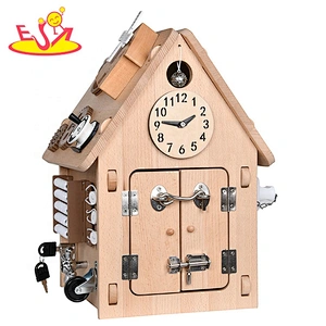 Newest adorable wooden educational busy board  toys for kids W12D331