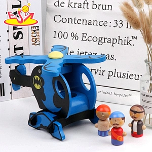 Latest creative kids wooden Helicopter toy for sale W04F043