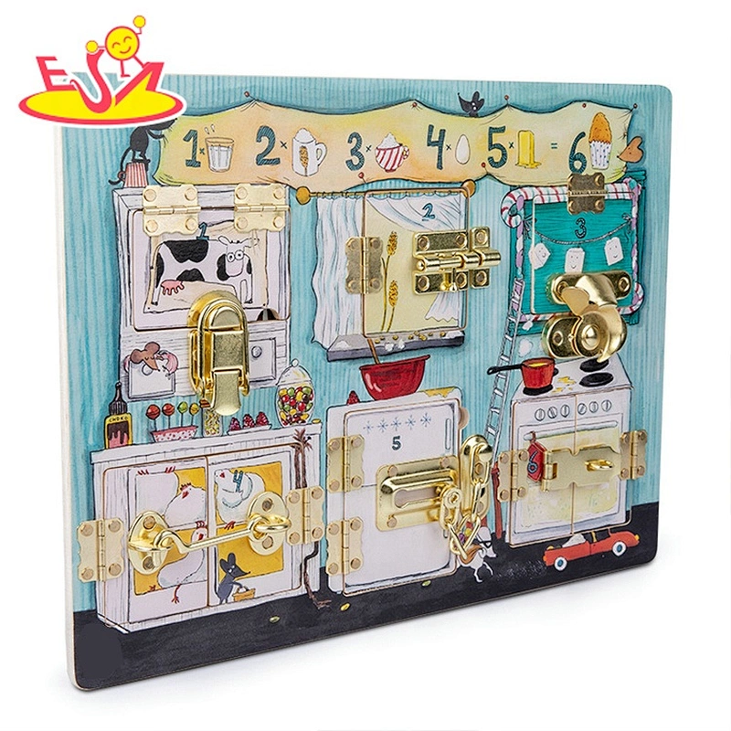 Newest adorable wooden educational busy board  toys for kids W12D331
