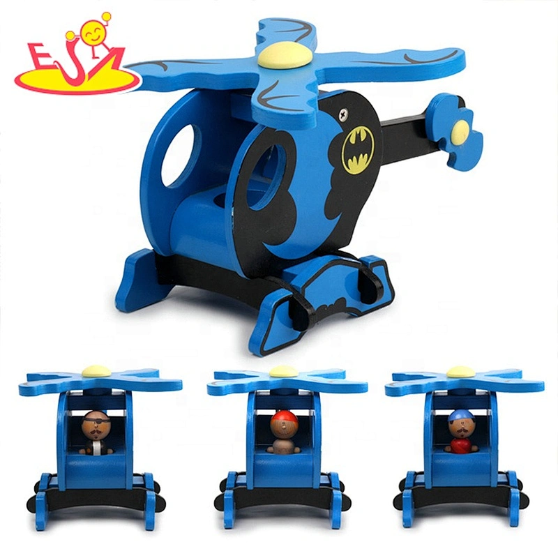 Latest creative kids wooden Helicopter toy for sale W04F043
