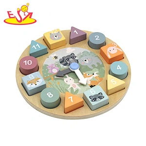 Best design Montessori Educational wooden learning clock for toddlers W14K063