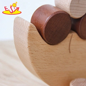 New creative moon shape wooden block balance toy for kids W11F104