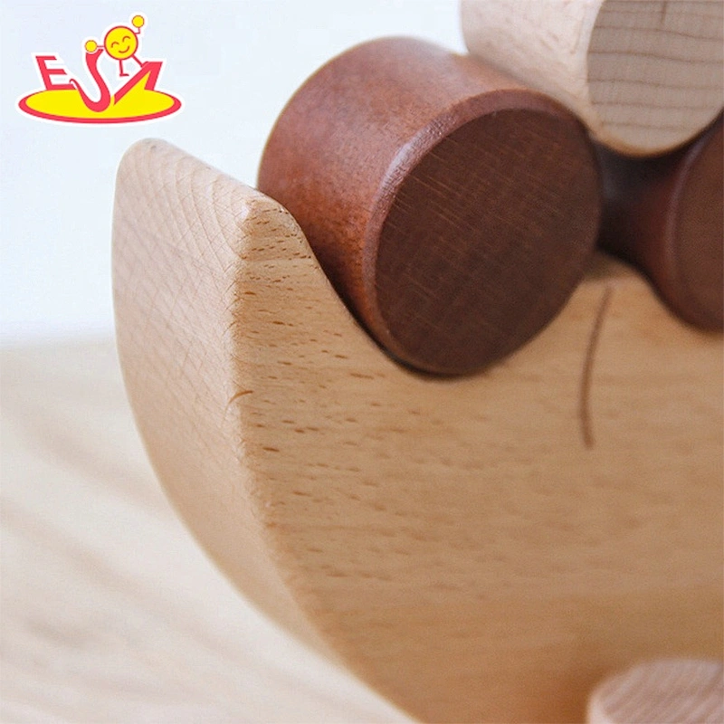 New creative moon shape wooden block balance toy for kids W11F104