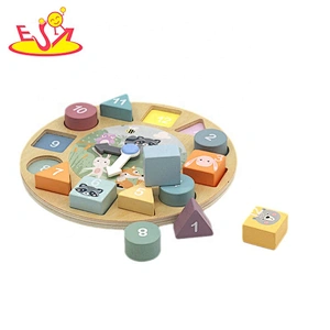 Best design Montessori Educational wooden learning clock for toddlers W14K063